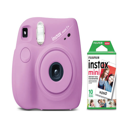 film INSTAX Mini 7+ Exclusive Blister Bundle with Bonus Pack of Film (10-Pack Mini Film), Lavender