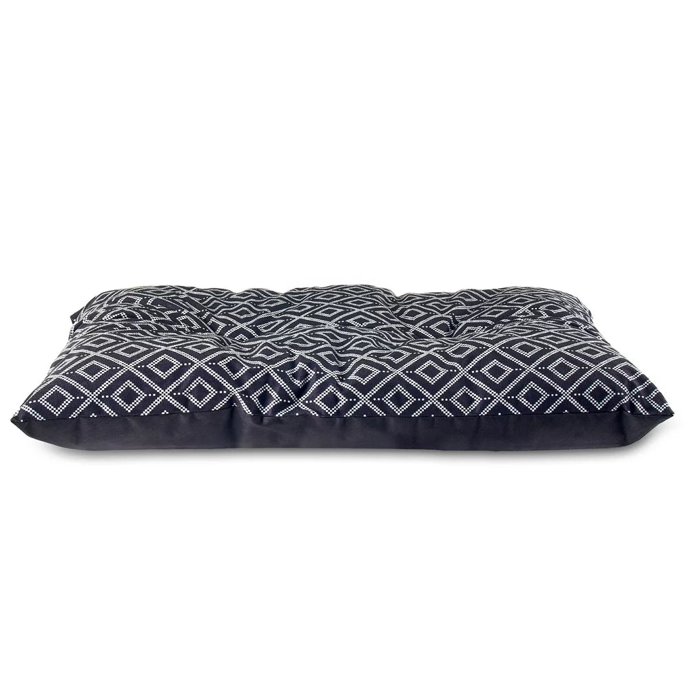 Tufted Pillow Dog Pet Bed, Medium, Black, 27" X 36"