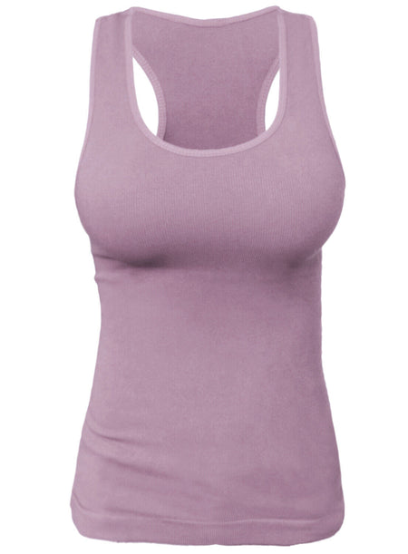 Ribbed Racerback Tank Top Camisole One Size