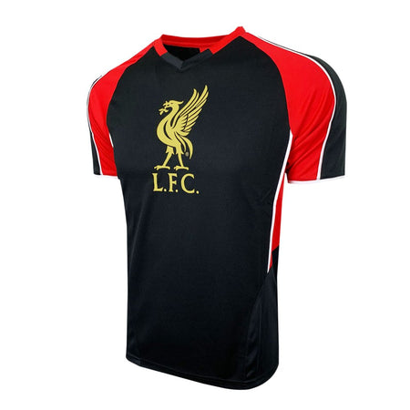 Liverpool Training Jersey for Adults and Kids, Black Licensed Liverpool Soccer Jersey (M)