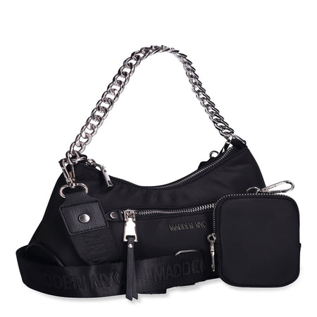 Women'S Chain Crossbody Handbag with Pouch, Black