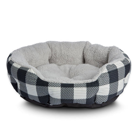 Cuddler Small Cat / Dog Bed Gift Set, Red and Black/White Buffalo Plaid