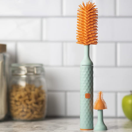 Electric Bottle Brush Set with Baby Bottle Brush，Nipple Brush, Straw Cleaner Brush, Electric Baby Bottle Cleaner