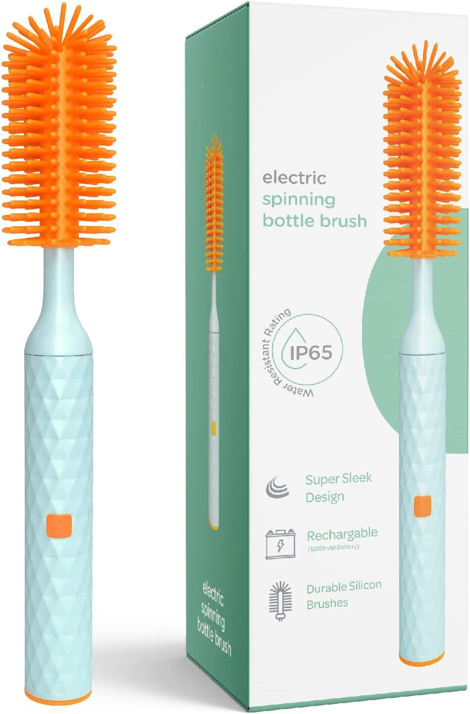 Electric Bottle Brush Set with Baby Bottle Brush，Nipple Brush, Straw Cleaner Brush, Electric Baby Bottle Cleaner