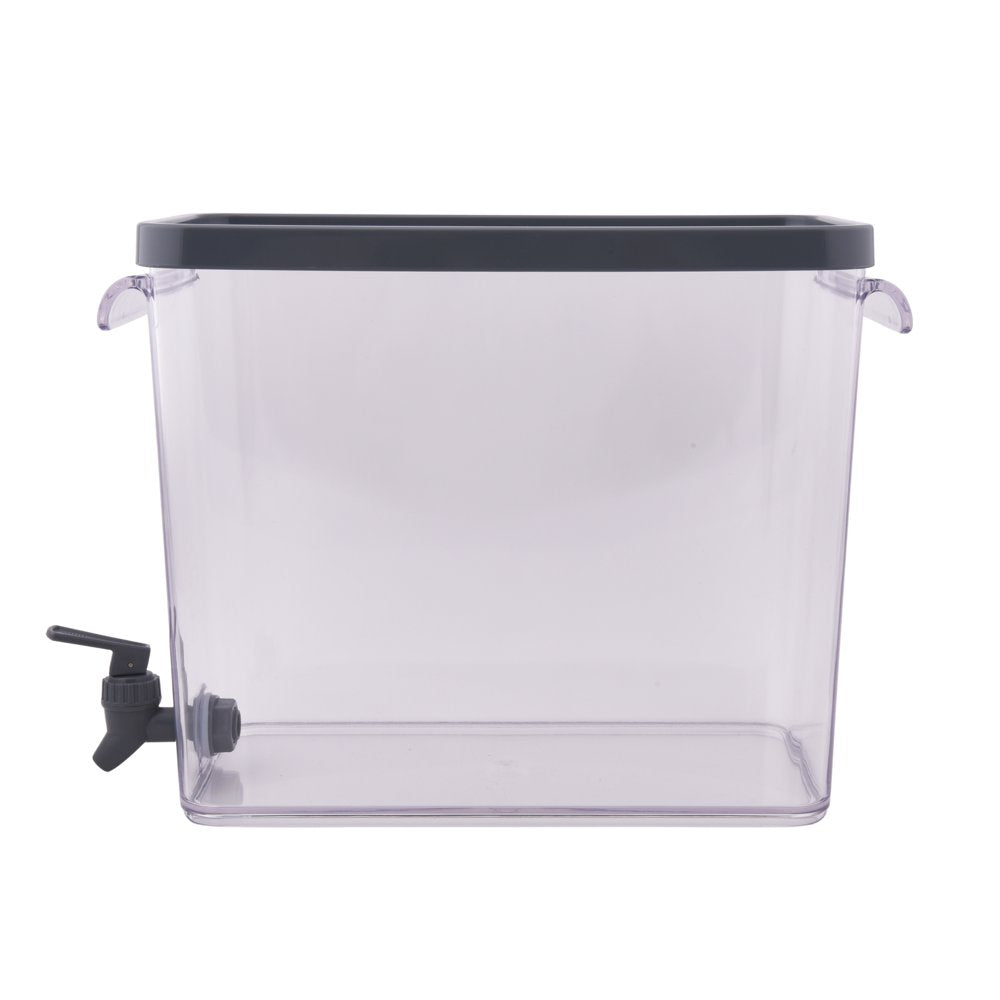 2-Gallon Acrylic Slim Fridge Dispenser, Gray