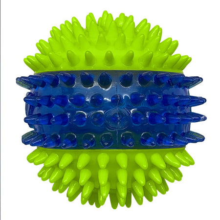 LED Light up Dental Spikes Squeak Ball Dog Toy, 2.7 Inches