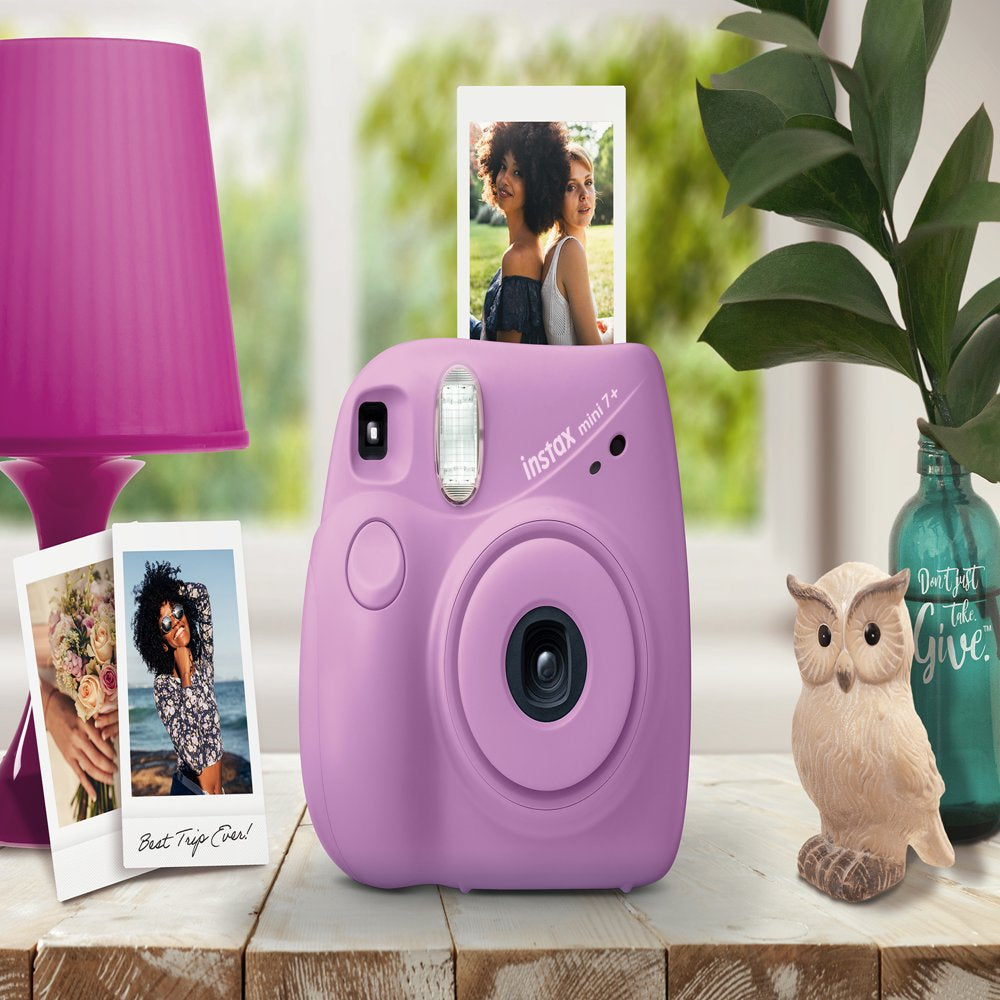 film INSTAX Mini 7+ Exclusive Blister Bundle with Bonus Pack of Film (10-Pack Mini Film), Lavender