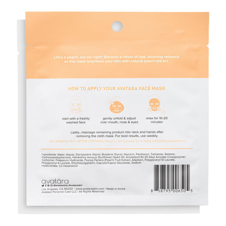 Juicy Peach Beach Face Mask, 5 Pack