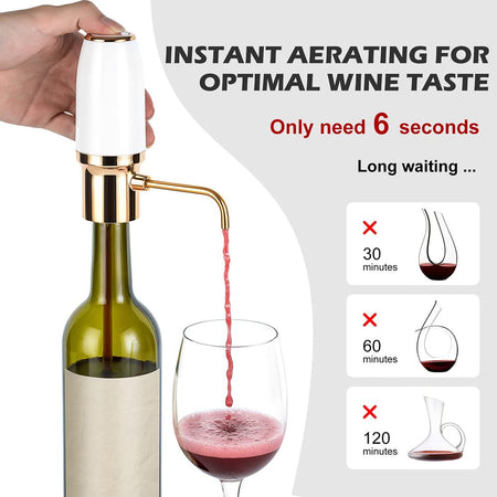 , Automatic Wine Decanter, One Touch Wine Dispenser Wine Pourer, USB Rechargeable, Wine Lover Gifts for Women Men