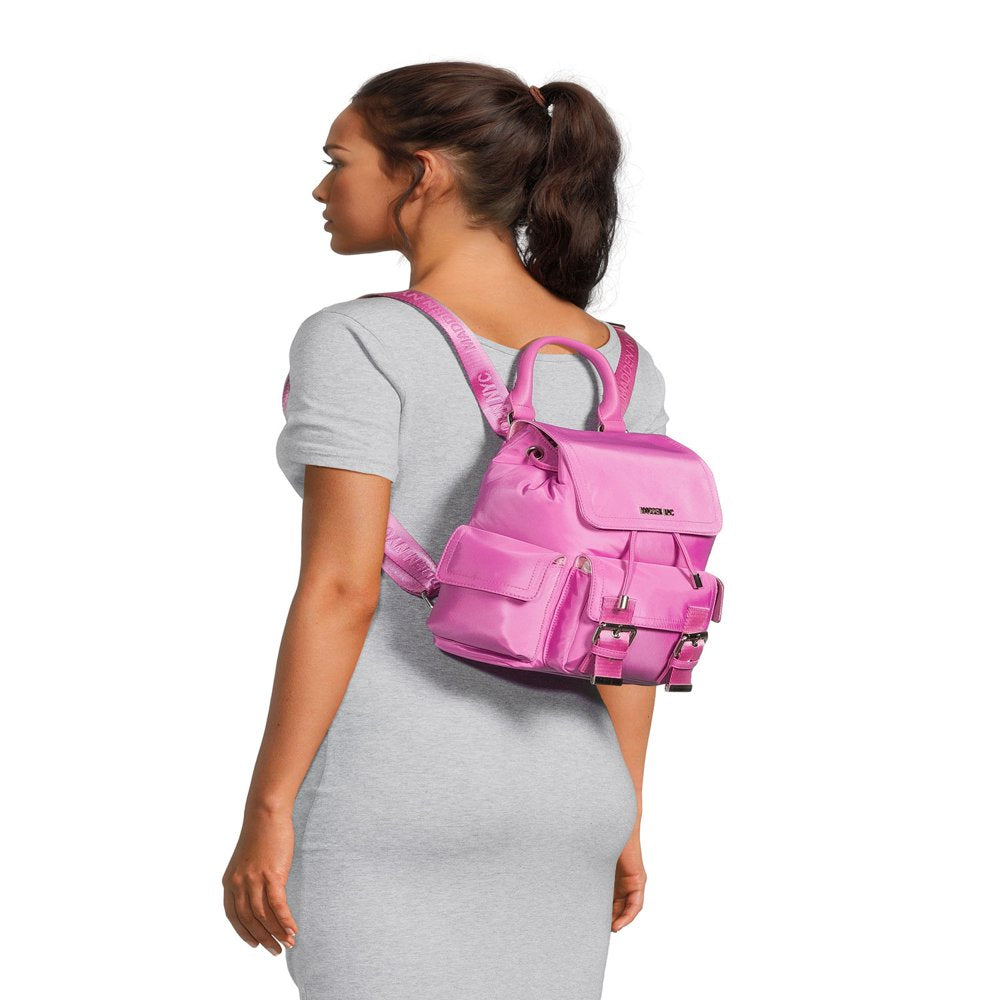 Women'S Buckle Flap Backpack, Pink