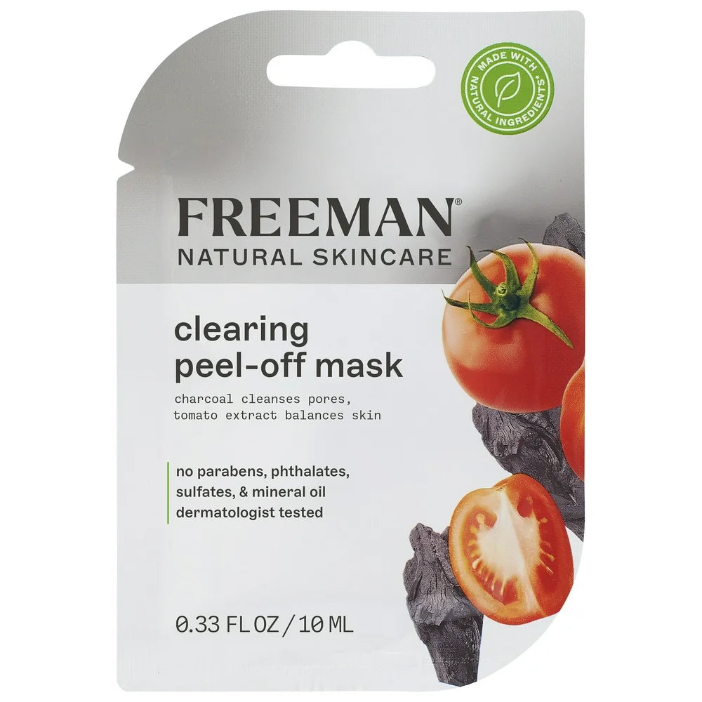 (4 Pack)  Natural Skincare Clearing Charcoal & Tomato Peel-Off Facial Mask