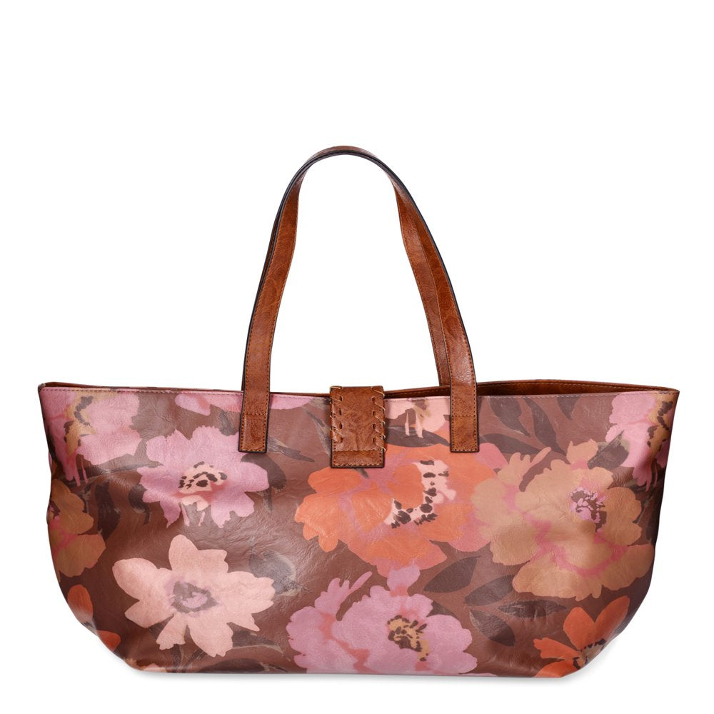 Floral Printed Tab Tote Bag, Women'S