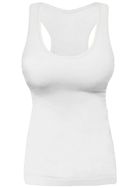 Ribbed Racerback Tank Top Camisole One Size