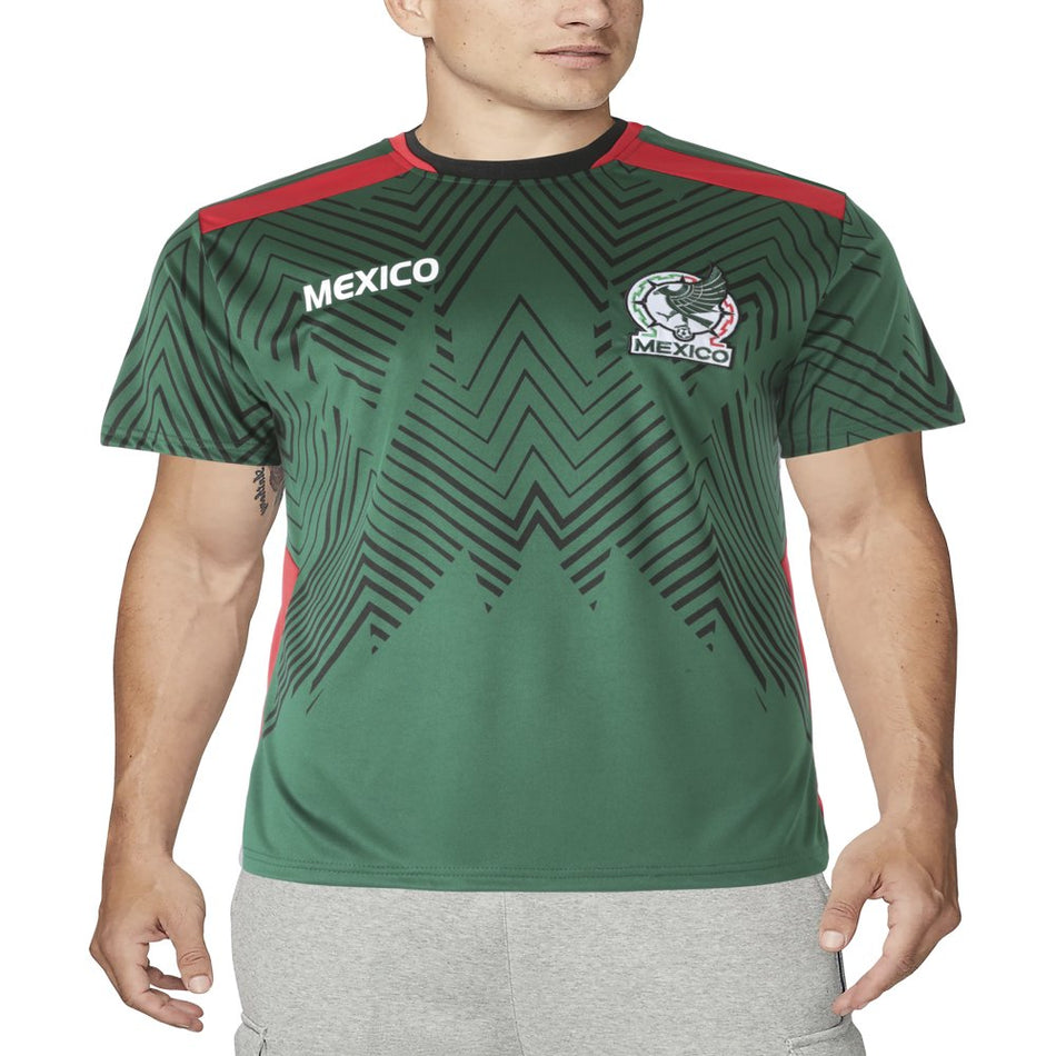 Men'S Mexico Football Soccer Pullover National Team Quick Dry Jersey Shirt