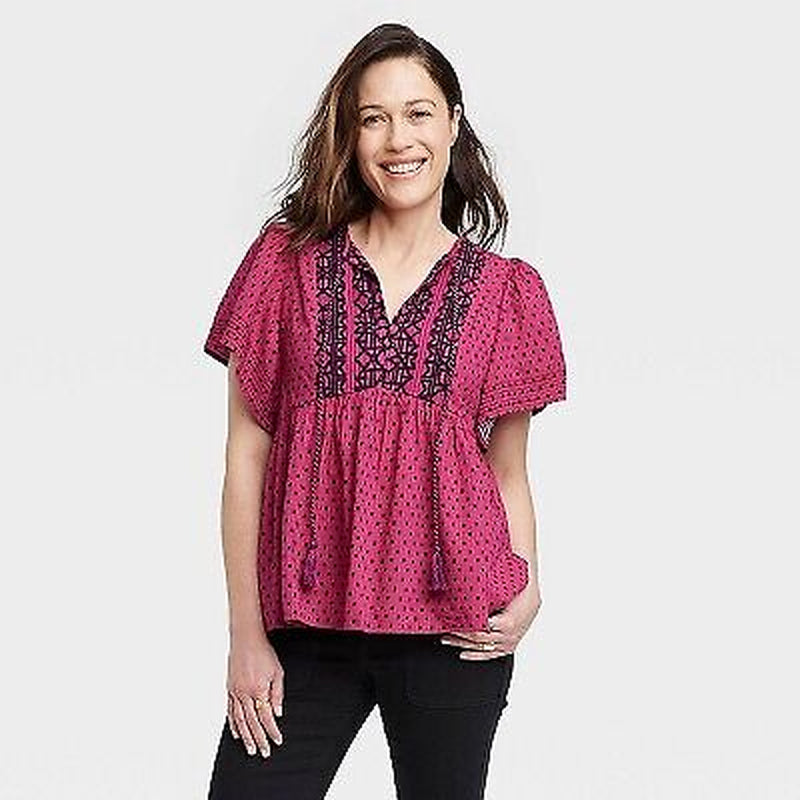 Women'S Flutter Short Sleeve Top - Knox Rose