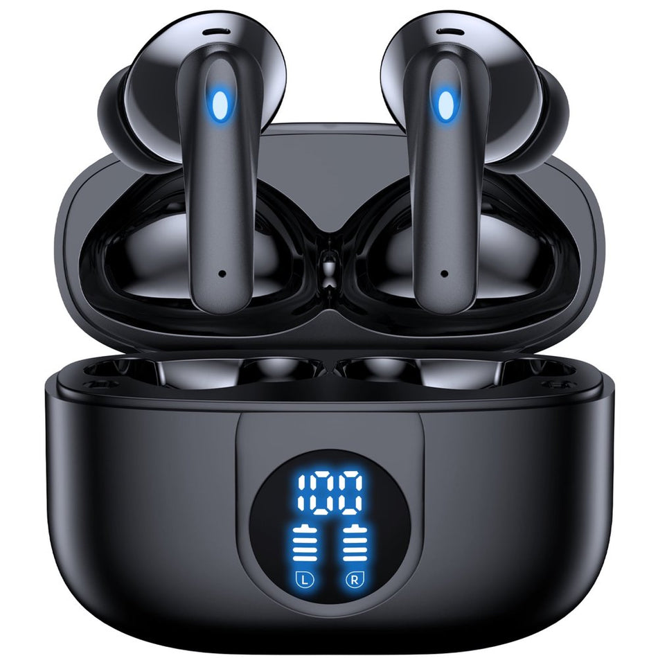 Wireless Earbuds, Bluetooth Headset 60 Hours of Battery Life with Noise Cancellation Clear Calls Built-In Microphone IPX7 Waterproof V5.3 Bluetooth Earbuds Stereo Earbuds for Sports and Work