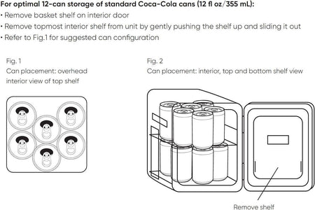 Retro Coca-Cola Mini Fridge for Bedroom - 4L/6 Can 12V Portable Cooler & Warmer