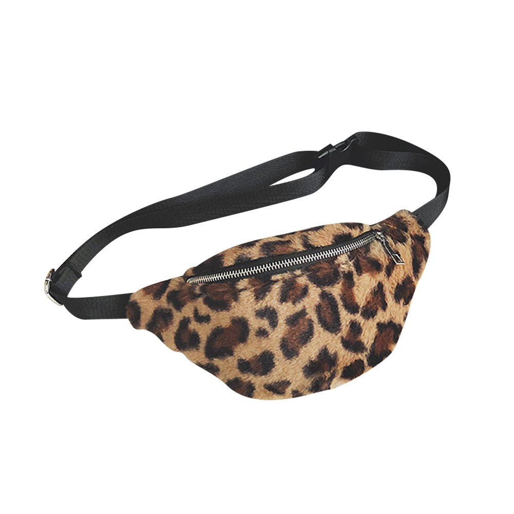 Waist Bag Fanny Pack Packs Small Leopard Travel Belt Crossbody Stash Winter Autumn Fall