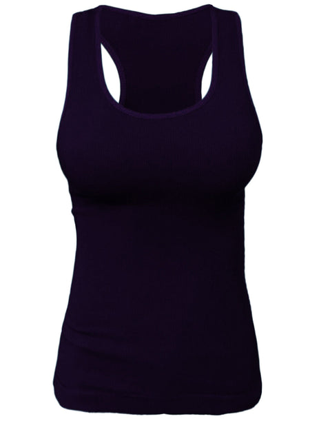 Ribbed Racerback Tank Top Camisole One Size