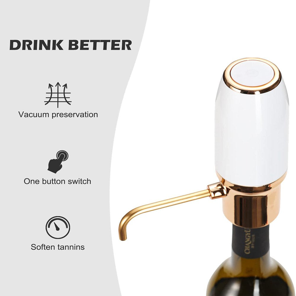 , Automatic Wine Decanter, One Touch Wine Dispenser Wine Pourer, USB Rechargeable, Wine Lover Gifts for Women Men