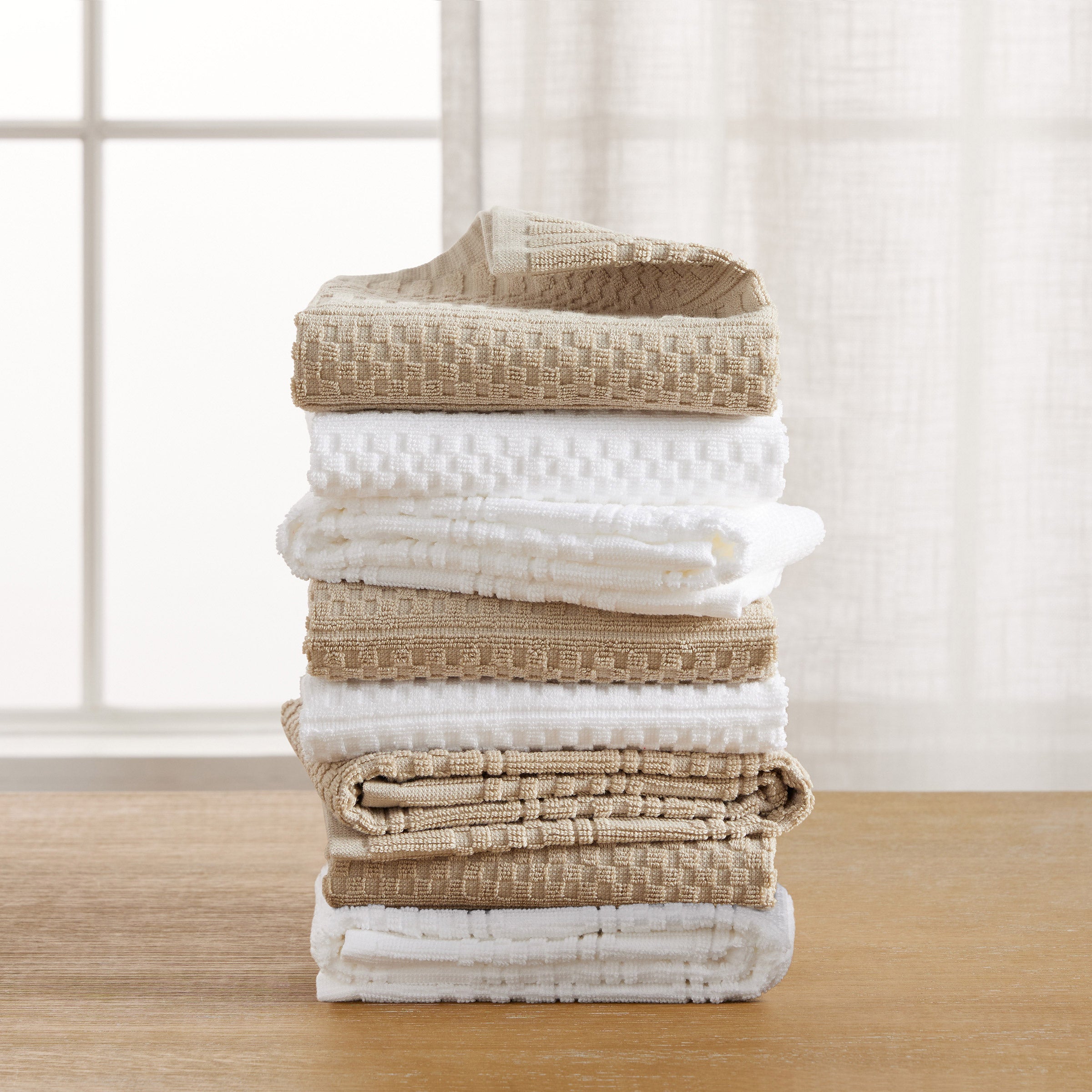 Cotton Classics Antimicrobial Kitchen Towels, 8-Piece Set