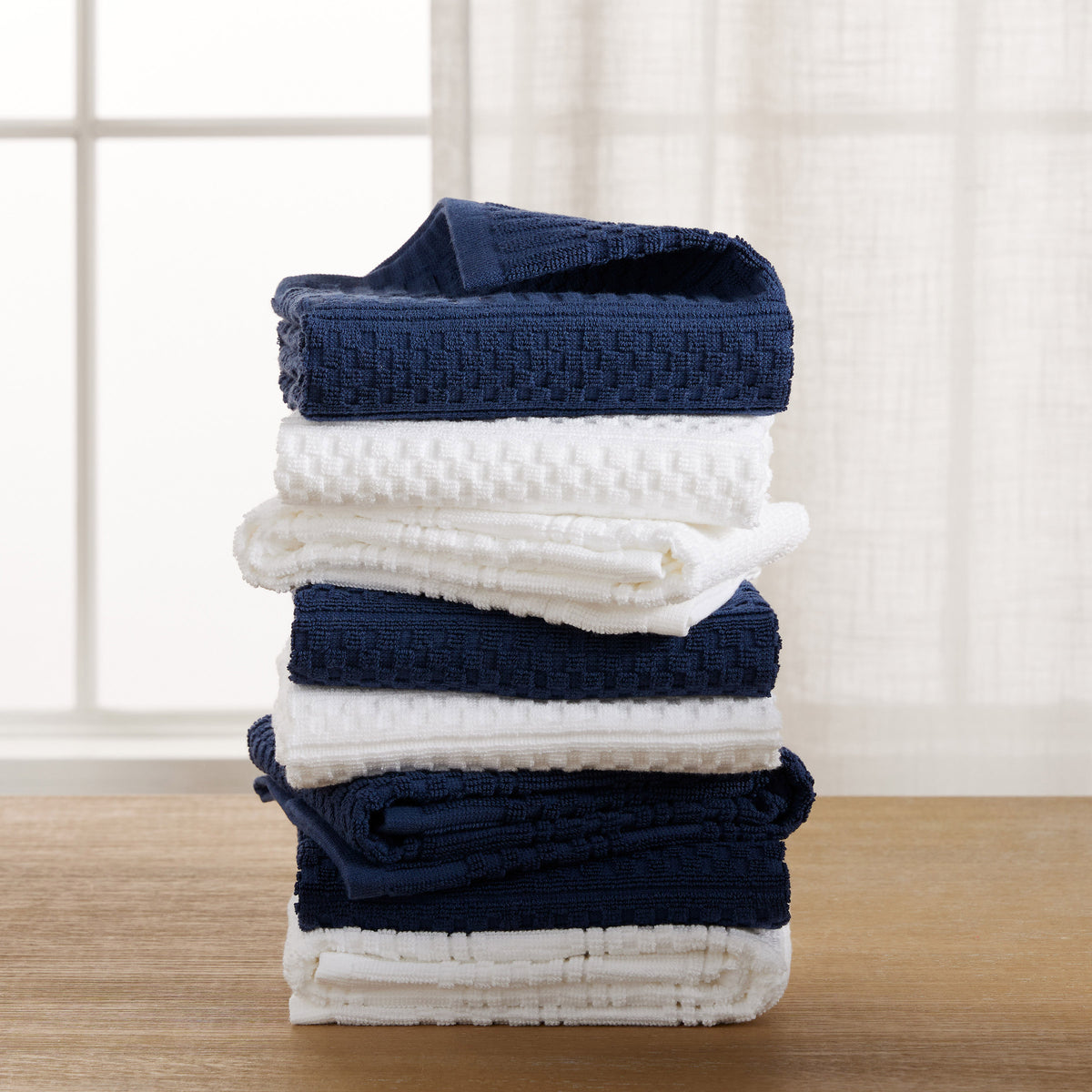 Cotton Classics Antimicrobial Kitchen Towels, 8-Piece Set