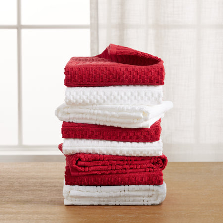 Cotton Classics Antimicrobial Kitchen Towels, 8-Piece Set