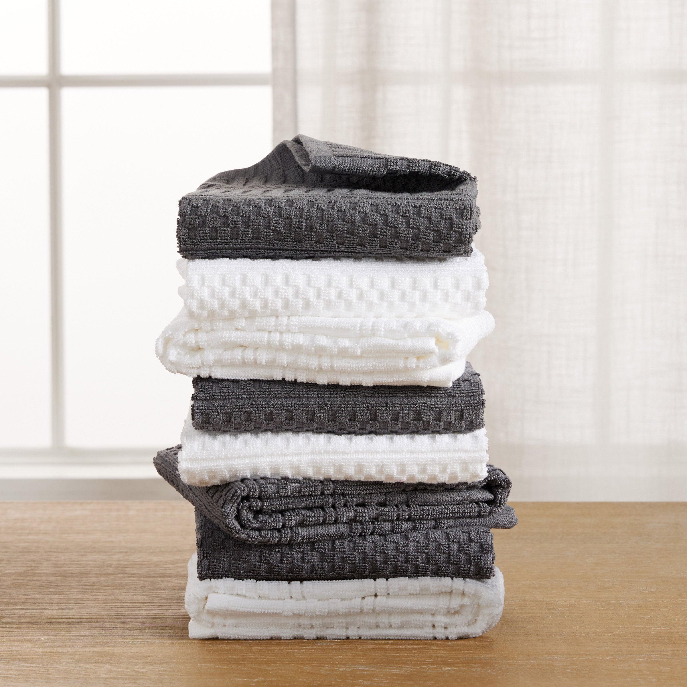 Cotton Classics Antimicrobial Kitchen Towels, 8-Piece Set